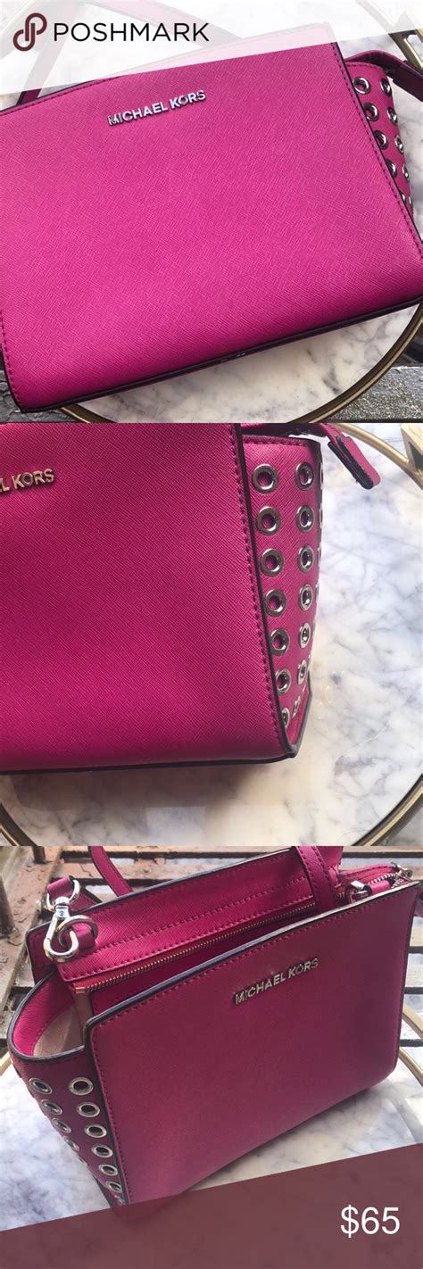 michael kors selma mini fuchsia|Michael Kors.